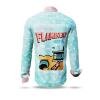 FLAMINGO HOTEL 2 - Turquoise shirt with coloured back graphic - GERMENS
