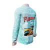 FLAMINGO HOTEL 2 - Turquoise shirt with coloured back graphic - GERMENS