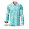 FLAMINGO HOTEL 2 - Turquoise shirt with coloured back graphic - GERMENS
