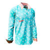 FLAMINGO HOTEL 2 - Turquoise shirt with coloured back graphic - GERMENS