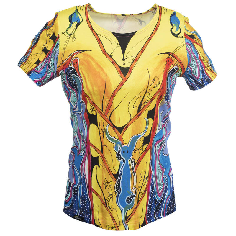 ORNAMI - Colorful ladies short sleeve tshirt by GERMENS