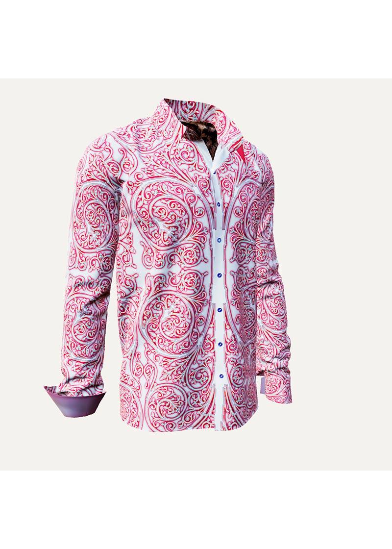 PORTE NOTRE DAME PARIS ROI - White shirt with red ornaments - GERMENS