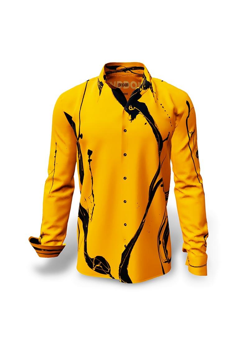 LEBENSADER SANDDORN - Golden Yellow Black Shirt - GERMENS