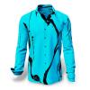 LEBENSADER AQUAMARIN - Light blue black shirt - GERMENS