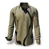 LEBENSADER OLIV - Olive green black shirt - GERMENS