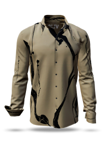 Discover colorful button up shirts for men LEBENSADER OLIV - 100% cotton