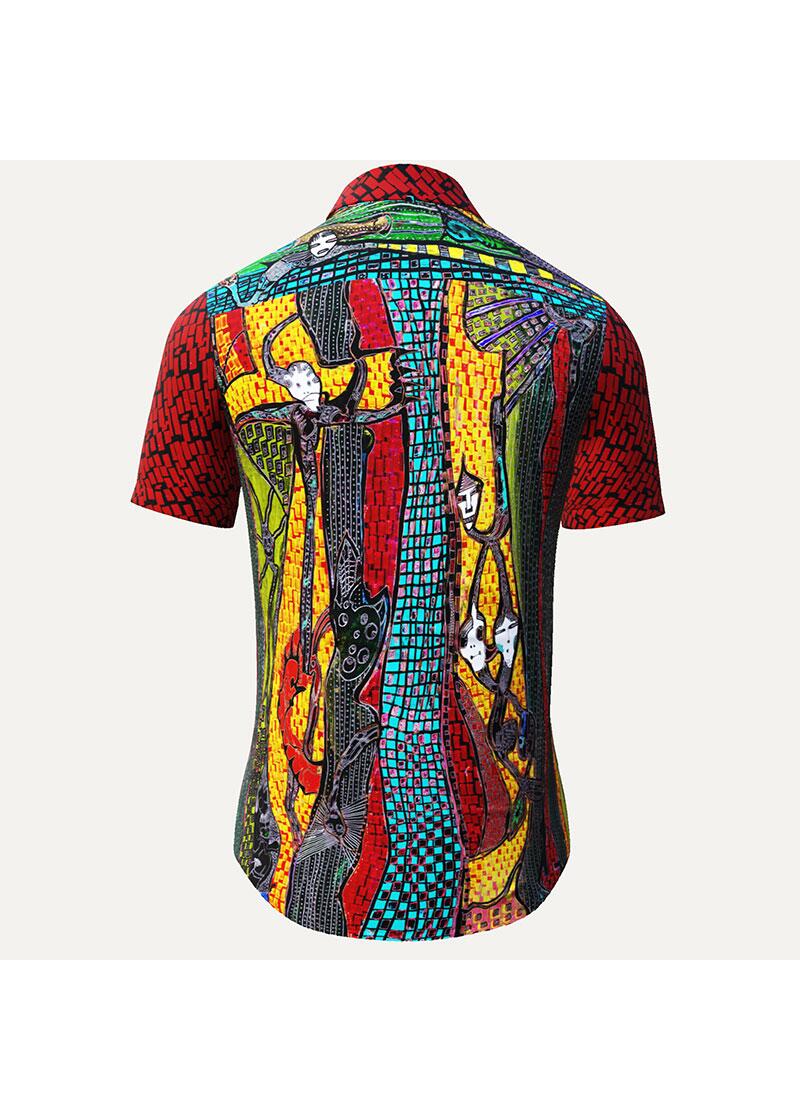 JIMIMBI SOUL - Short sleeve shirt in warm colors - GERMENS
