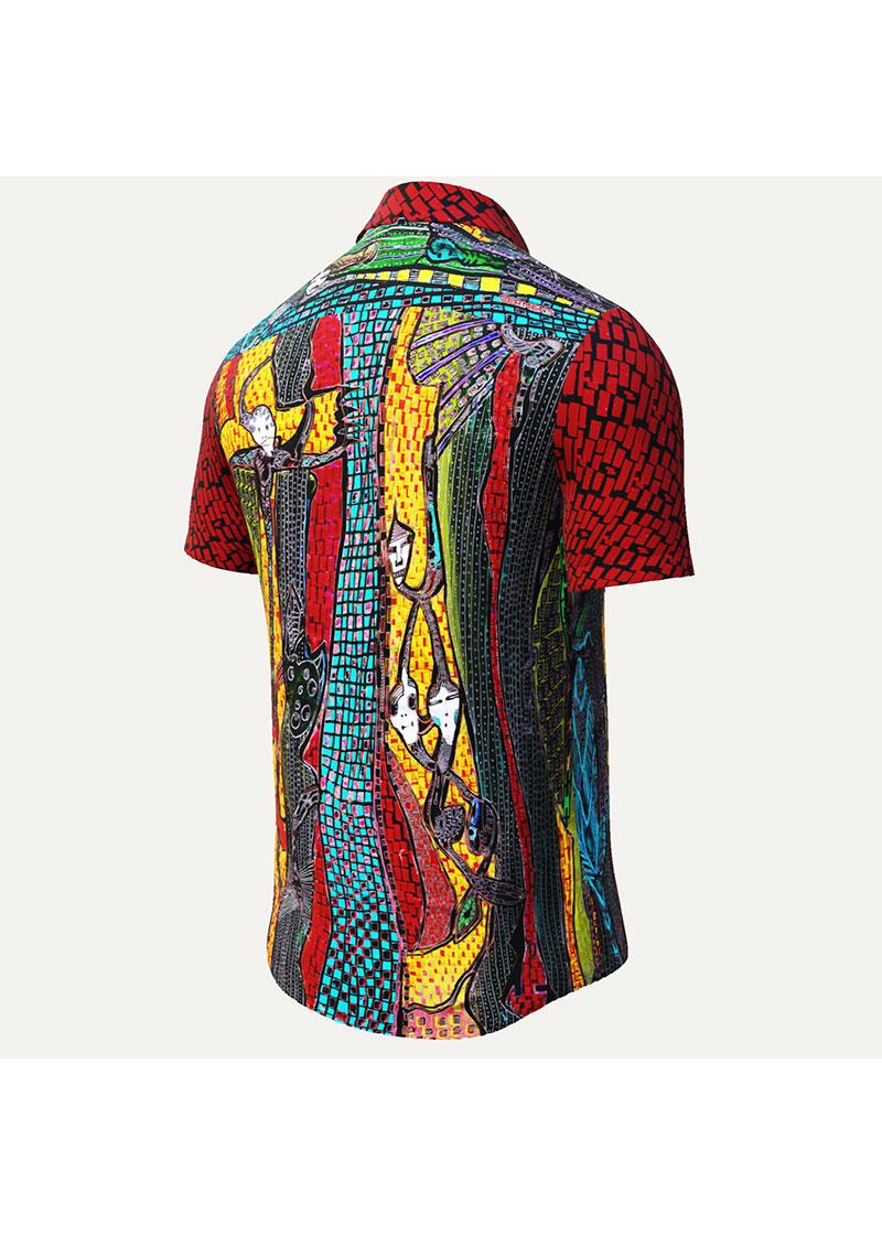 JIMIMBI SOUL - Short sleeve shirt in warm colors - GERMENS