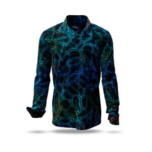 NETWORK MIRAKEL - Black shirt with blue black structure -...