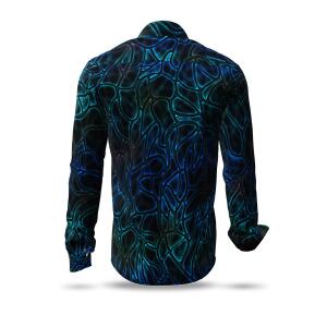 NETWORK MIRAKEL - Black shirt with blue black structure -...