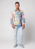 Discover colorful button up shirts for men PETER PIRATES MOSAIC PIEK - 100% cotton