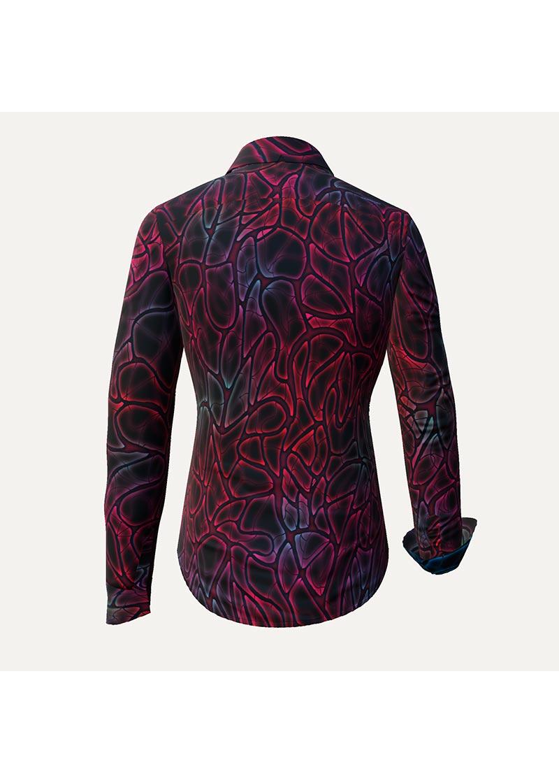 NETWORK DELPHI - schwarze Bluse mit rot blau schwarzer...