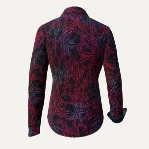 NETWORK DELPHI - schwarze Bluse mit rot blau schwarzer...