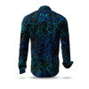 NETWORK MIRAKEL - Black shirt with blue black structure - GERMENS