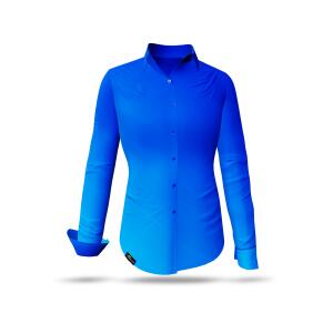Blaue Bluse GRADIENT AZURE von GERMENS - 100 % Baumwolle