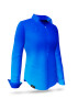 ausgefallene Damenbluse für Damen - GRADIENT AZURE - 100 % Baumwolle - GERMENS artfashion - Größen XS bis 3XL