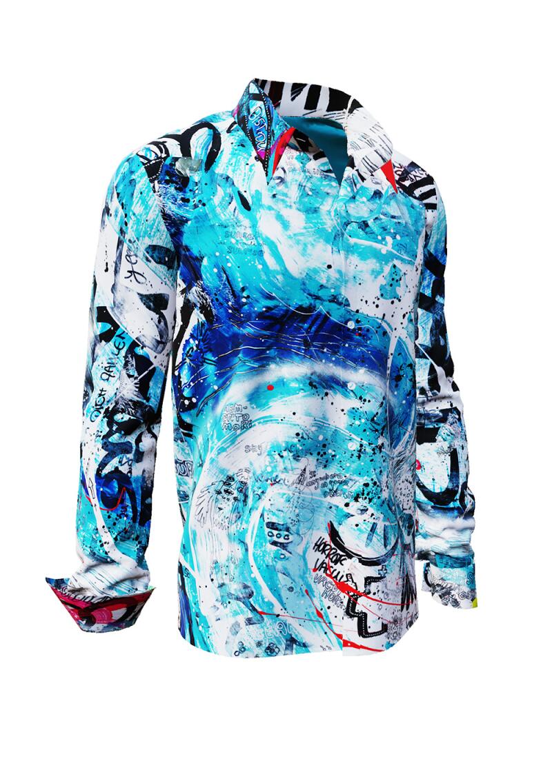 DAS WUNDER BIST DU - blaues Freizeithemd - GERMENS