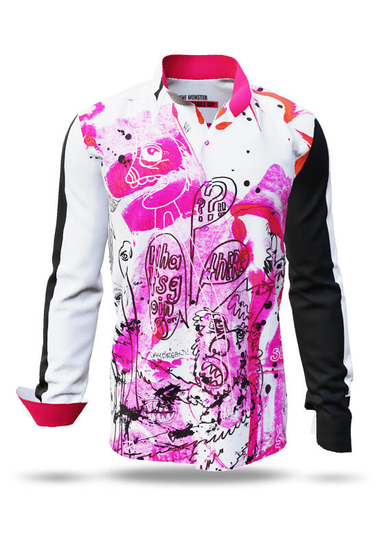 Discover colorful shirts for men THE MONSTER AND THE FRAGILE BOY - 100% cotton