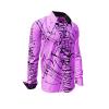 Entdecke bunte Hemden Herren DENADA PINK - 100 % BW