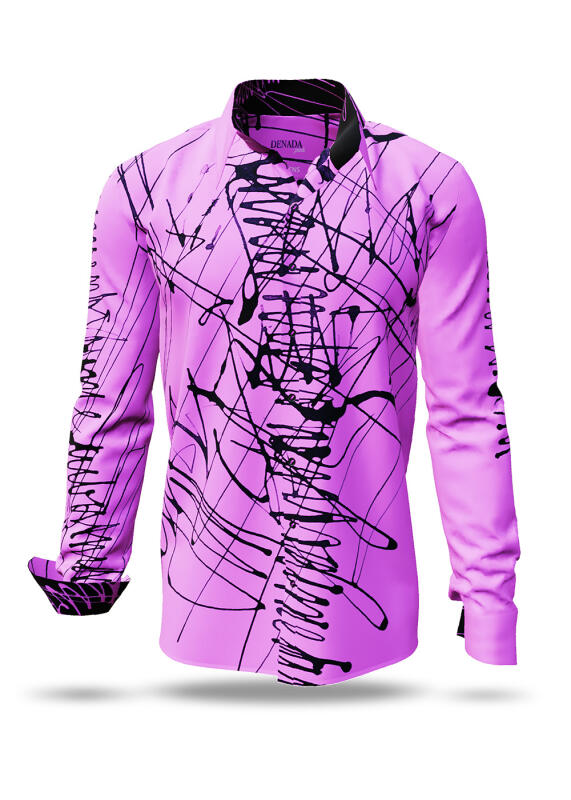 Discover colorful button up shirts for men DENADA PINK - 100% cotton