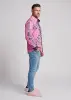 Entdecke bunte Hemden Herren DENADA PINK - 100 % Baumwolle