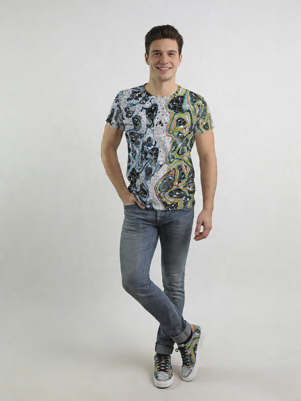 ausgefallene T-Shirts für Männer - ORINOCO - 100 % Baumwolle - GERMENS artfashion - Größe S