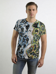 ausgefallene T-Shirts für Männer - ORINOCO - 100 % Baumwolle - GERMENS artfashion - Größe XL