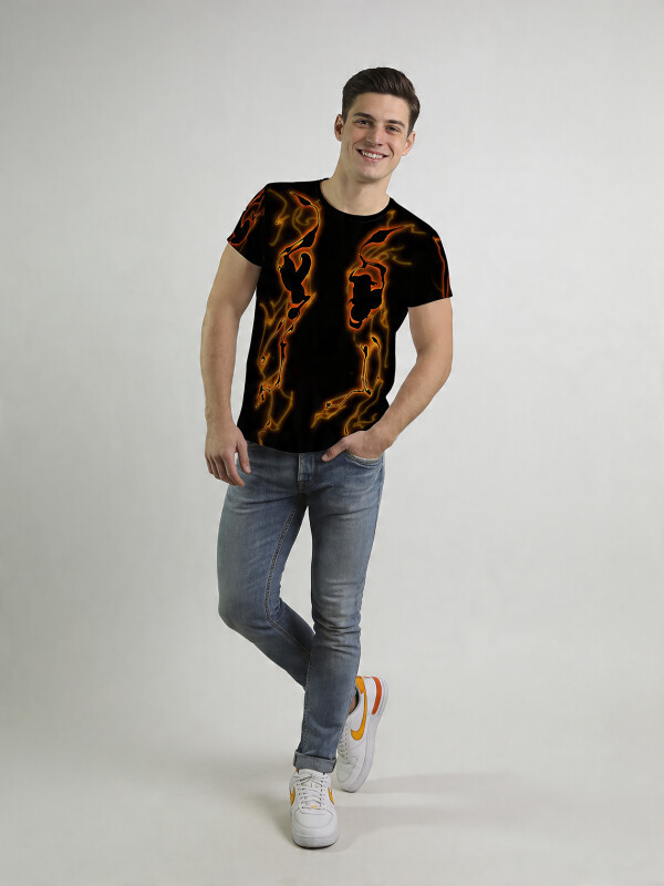 ausgefallene T-Shirts für Männer - LAVA - 100 % Baumwolle - GERMENS artfashion - Größe XXL