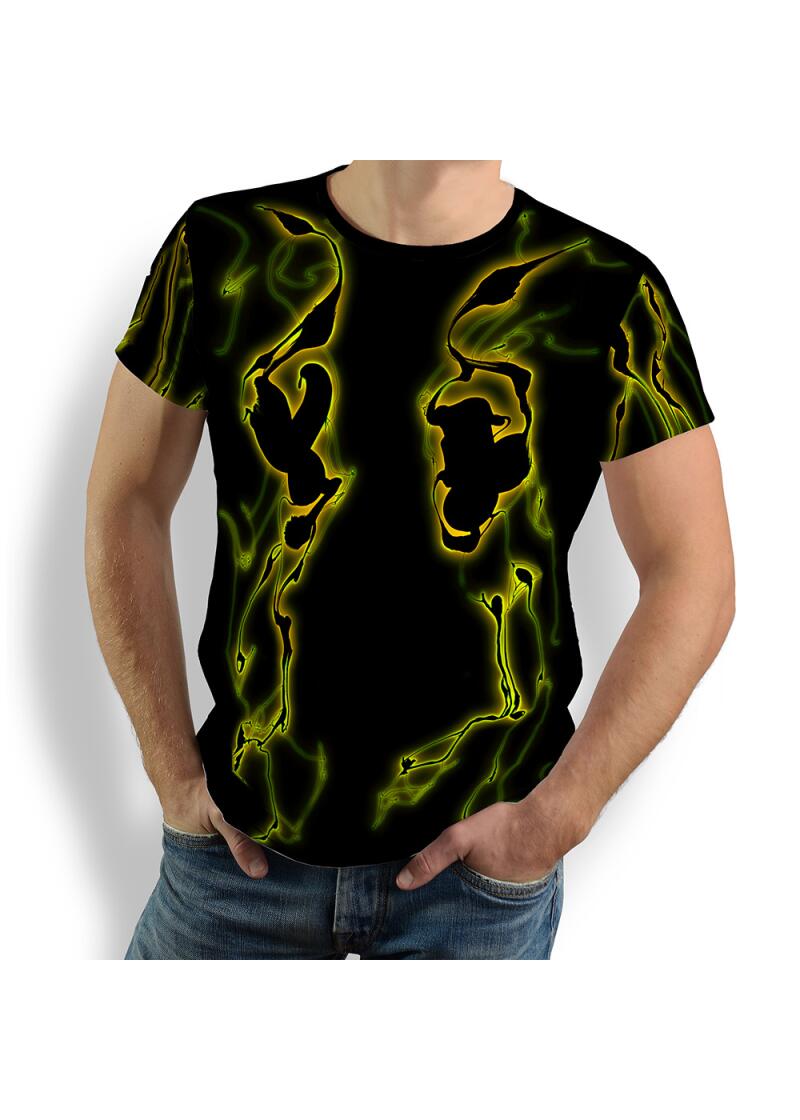 extravagantes schwarzes T Shirt Herren TERRA GREEN von GERMENS artfashion aus 100 % Baumwolle