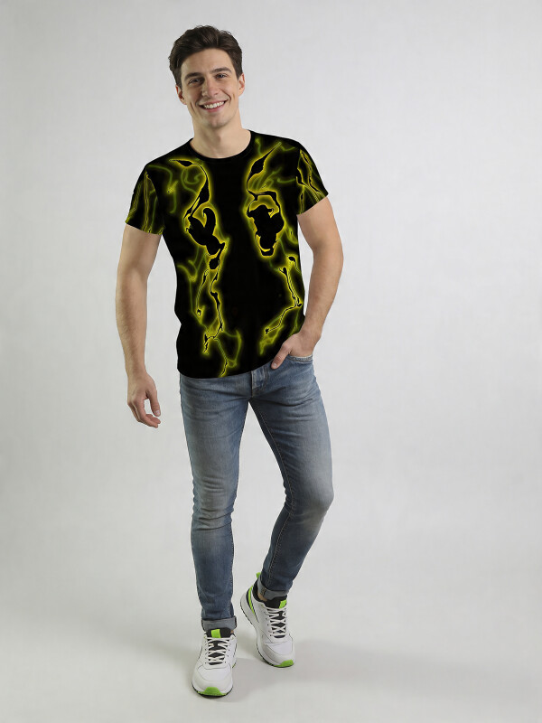 ausgefallene T-Shirts für Männer - TERRA GREEN - 100 % Baumwolle - GERMENS artfashion - Größe S