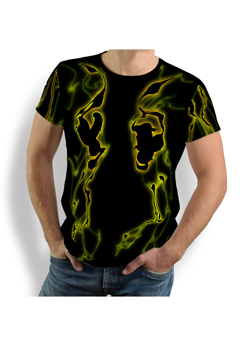 extravagantes schwarzes T Shirt Herren TERRA GREEN von GERMENS artfashion aus 100 % Baumwolle