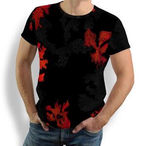 EMBER BLACK - Herren TShirt Rundhals - 100 % Baumwolle -...