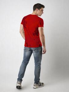 Unique T-shirts for men - EMBER RED - 100% cotton -...