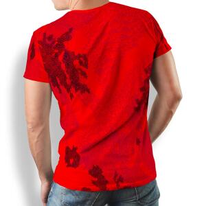 EMBER RED - Herren TShirt Rundhals - 100 % Baumwolle -...