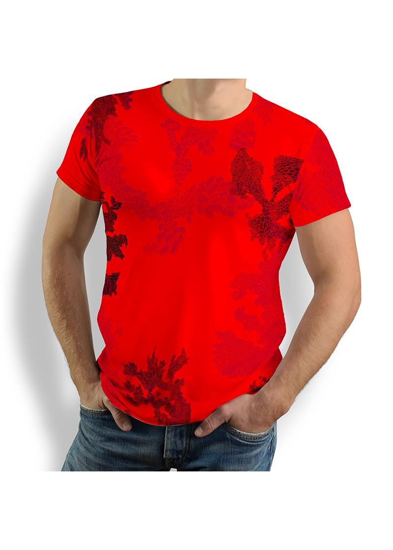 EMBER RED - Herren TShirt Rundhals - 100 % Baumwolle - GERMENS