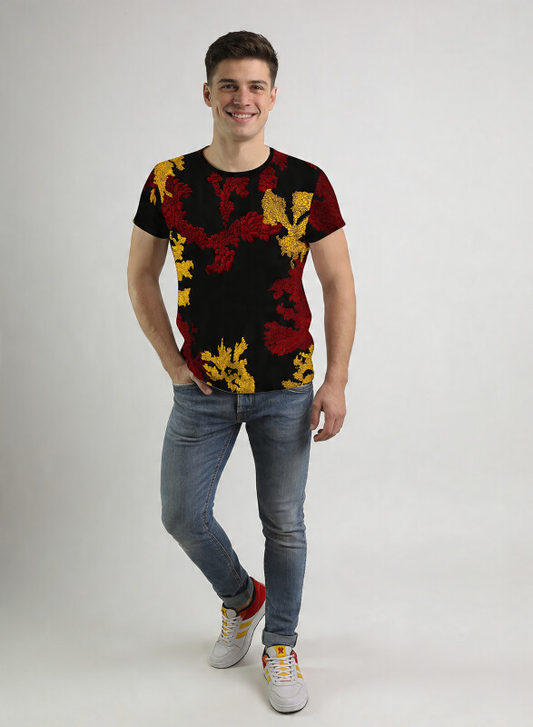 ausgefallene T-Shirts für Männer - EMBER WHISKY - 100 % Baumwolle - GERMENS artfashion - Größe 3XL