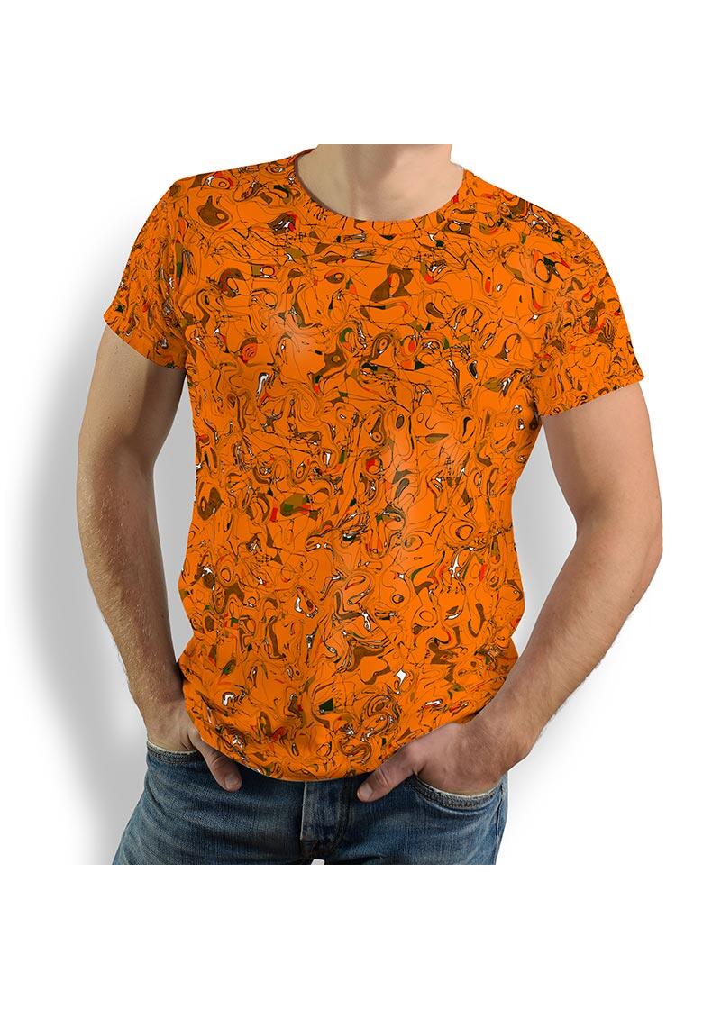 GRAVUR ORANGE - Herren TShirt Rundhals - 100 % Baumwolle - GERMENS