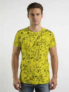 ausgefallene T-Shirts für Männer - GRAVUR LEMON - 100 % Baumwolle - GERMENS artfashion - Größe M