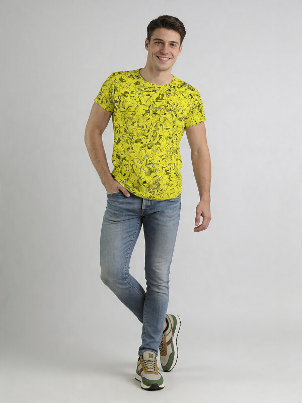 ausgefallene T-Shirts für Männer - GRAVUR LEMON - 100 % Baumwolle - GERMENS artfashion - Größe XXL