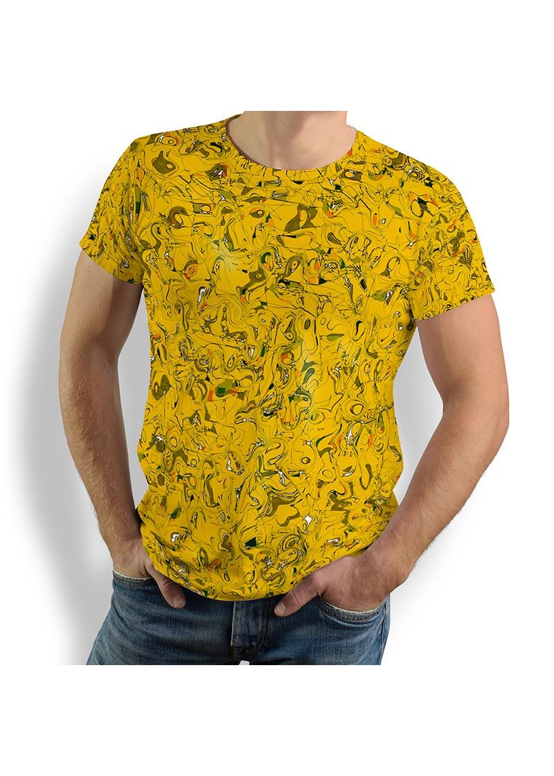 GRAVUR YELLOW - Herren TShirt Rundhals - 100 % Baumwolle - GERMENS