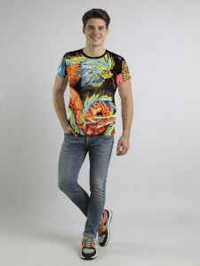 ausgefallenes T-Shirt für Männer - QUETZAL - 100 % Baumwolle - GERMENS artfashion - Größen S bis 5XL