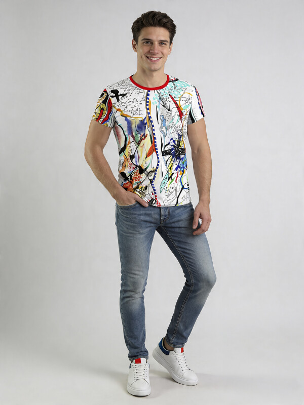 ausgefallene T-Shirts für Männer - PARADIES - 100 % Baumwolle - GERMENS artfashion - Größe L