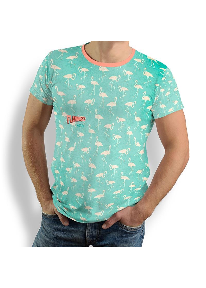 FLAMINGO HOTEL - Herren TShirt Rundhals - 100 % Baumwolle - GERMENS