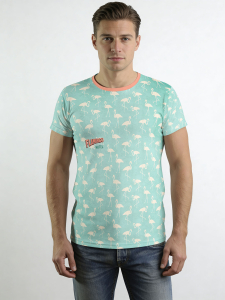 Unique T-shirts for men - FLAMINGO HOTEL - 100% cotton - GERMENS artfashion - Sizes S to 5XL
