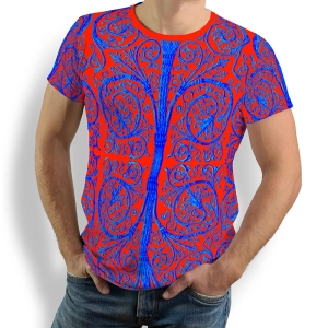 ausgefallene T-Shirts für Männer - PORTE NOTRE DAME PARIS ROUGE - 100 % Baumwolle - GERMENS artfashion - Größen S bis 5XL