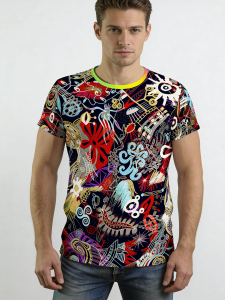 ausgefallene T-Shirts für Männer - MAMBO - 100 % Baumwolle - GERMENS artfashion - Größe M