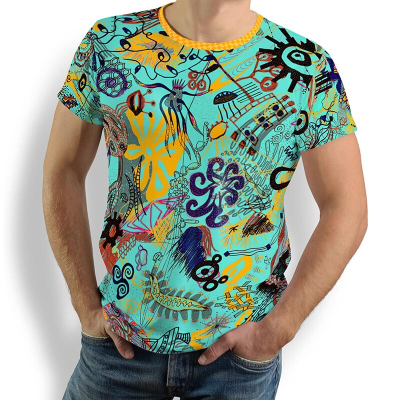 ausgefallene T-Shirts für Männer - MAMBO BEACH - 100 % Baumwolle - GERMENS artfashion - Größen S bis 5XL