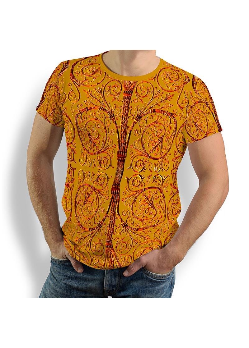 T Shirt Herren PORTE PARIS NOTRE DAME JAUNE von GERMENS