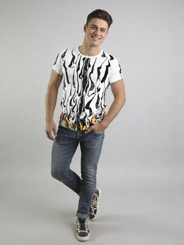 ausgefallene T-Shirts für Männer - FINLAY - 100 % Baumwolle - GERMENS artfashion - Größe 4XL