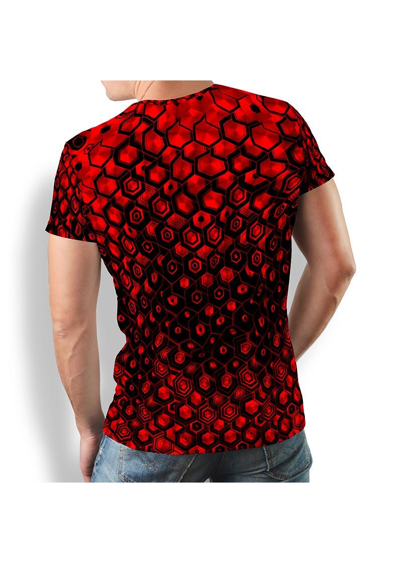 HEXAGON ZINNOBER - Herren TShirt Rundhals - 100 %...